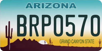 AZ license plate BRP0570