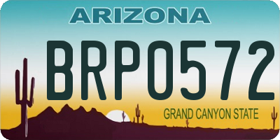 AZ license plate BRP0572