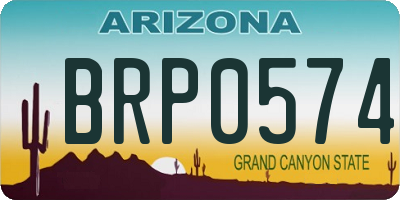AZ license plate BRP0574