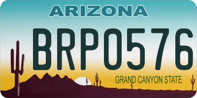 AZ license plate BRP0576