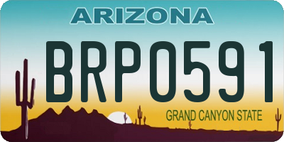 AZ license plate BRP0591