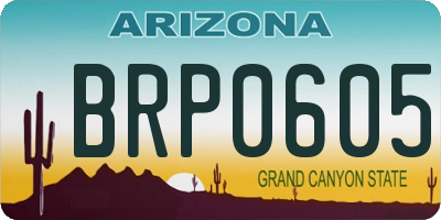 AZ license plate BRP0605