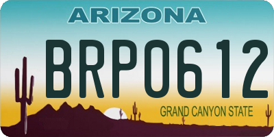 AZ license plate BRP0612