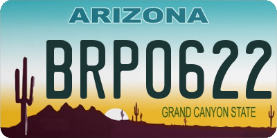 AZ license plate BRP0622