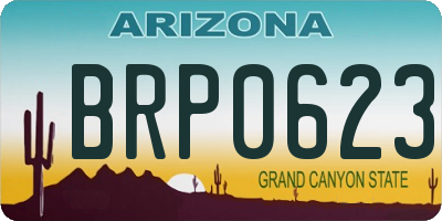 AZ license plate BRP0623