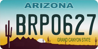 AZ license plate BRP0627