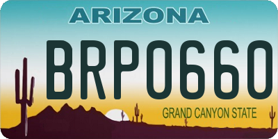 AZ license plate BRP0660