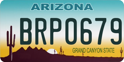 AZ license plate BRP0679
