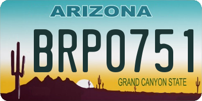 AZ license plate BRP0751