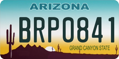 AZ license plate BRP0841