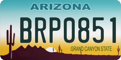 AZ license plate BRP0851