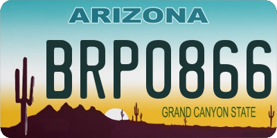 AZ license plate BRP0866