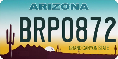 AZ license plate BRP0872