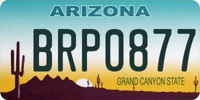 AZ license plate BRP0877