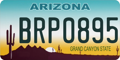 AZ license plate BRP0895