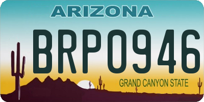 AZ license plate BRP0946