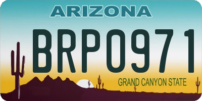 AZ license plate BRP0971