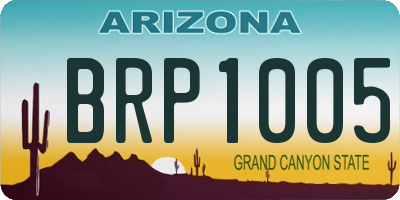 AZ license plate BRP1005