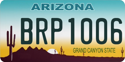 AZ license plate BRP1006