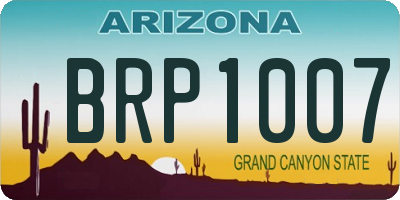AZ license plate BRP1007
