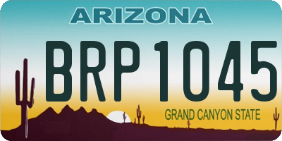 AZ license plate BRP1045