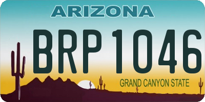 AZ license plate BRP1046
