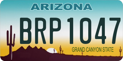 AZ license plate BRP1047