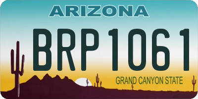 AZ license plate BRP1061