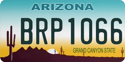 AZ license plate BRP1066