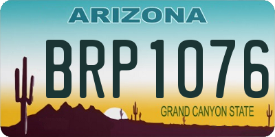 AZ license plate BRP1076