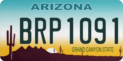 AZ license plate BRP1091