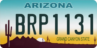 AZ license plate BRP1131