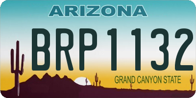 AZ license plate BRP1132