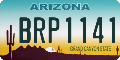 AZ license plate BRP1141