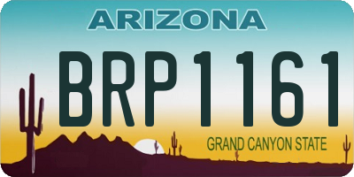 AZ license plate BRP1161
