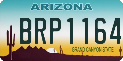 AZ license plate BRP1164