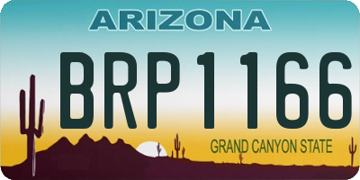 AZ license plate BRP1166