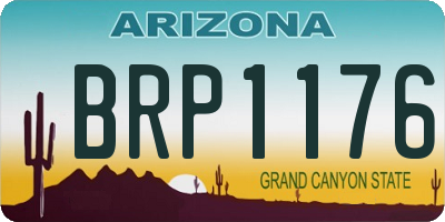 AZ license plate BRP1176