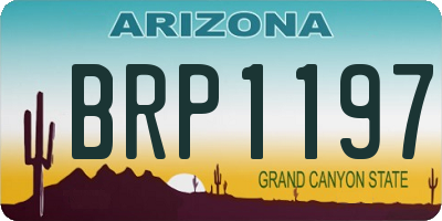 AZ license plate BRP1197