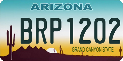 AZ license plate BRP1202