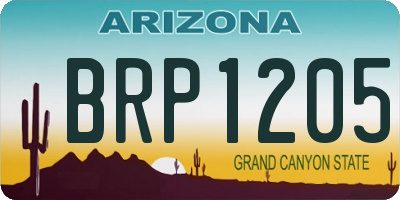 AZ license plate BRP1205