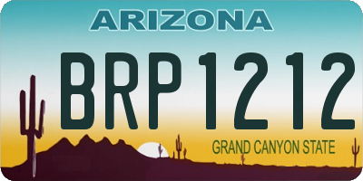 AZ license plate BRP1212