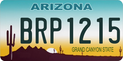 AZ license plate BRP1215