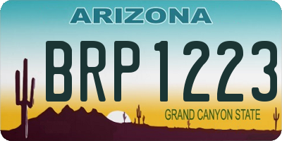 AZ license plate BRP1223