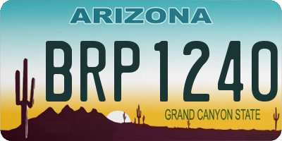 AZ license plate BRP1240