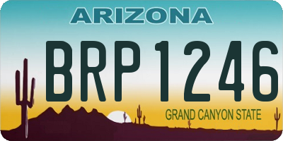 AZ license plate BRP1246