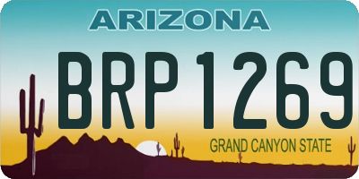 AZ license plate BRP1269