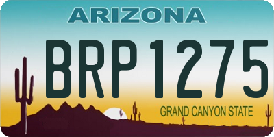 AZ license plate BRP1275