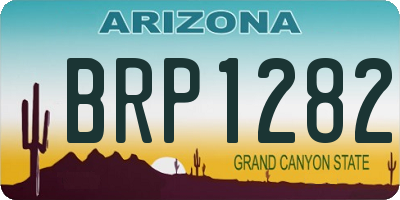 AZ license plate BRP1282
