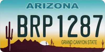 AZ license plate BRP1287